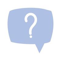 question mark speech bubble isolated icon design white background vector