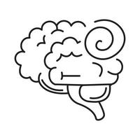 alzheimer disease, incoordination function brain, decrease in mental human ability line style icon vector