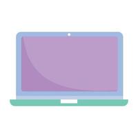 laptop computer device technology isolated icon design white background vector