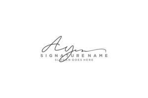 Initial AY Letter Signature Logo Template elegant design logo Sign Symbol template vector icon