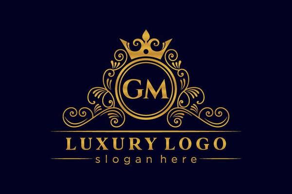 GM Initial Letter Gold calligraphic feminine floral hand drawn heraldic  monogram antique vintage style luxury logo design Premium Vector 13309319  Vector Art at Vecteezy