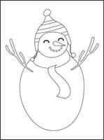 Christmas Coloring Book Pages For Kids vector