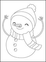 dibujos de navidad para colorear para niños vector