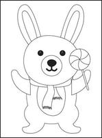 Christmas Coloring Book Pages For Kids vector