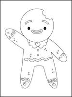 Christmas Coloring Book Pages For Kids vector