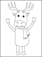 Christmas Coloring Book Pages For Kids vector