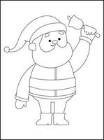 dibujos de navidad para colorear para niños vector