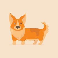 cute dog cartoon character vector