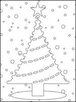 Christmas Coloring Book Pages For Kids vector