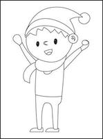 Christmas Coloring Book Pages For Kids vector