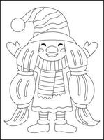 Christmas Coloring Book Pages For Kids vector