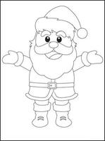 dibujos de navidad para colorear para niños vector