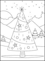 Christmas Coloring Book Pages For Kids vector