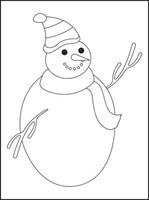 Christmas Coloring Book Pages For Kids vector