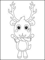 Christmas Coloring Book Pages For Kids vector