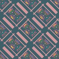Vector Floral textured print.  Seamless pattern and background