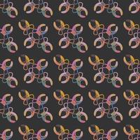 Flower shaped seamless pattern abstract geometric pattern. A seamless vector background