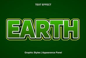 earth text effect with 3d style and editable vector