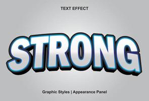 strong text effect with text style and editable vector