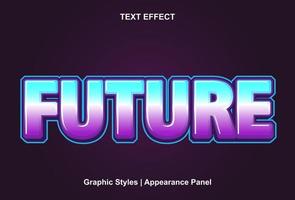 future text effect with text style and editable vector