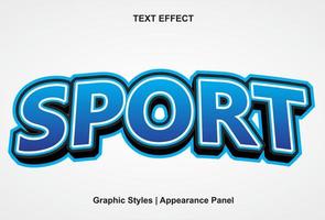 efecto de texto deportivo con estilo 3d y editable. vector