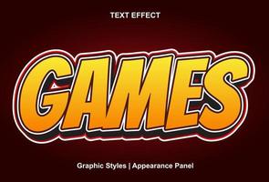 efecto de texto de juego editable estilo 3d vector