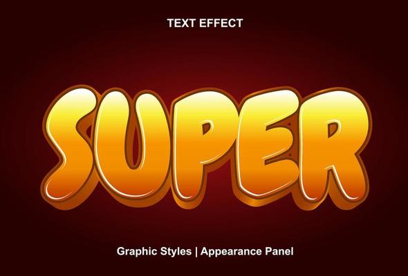 super text effect with 3d style and editable