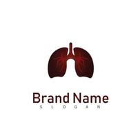 símbolo de diseño de logotipo de pulmones vector