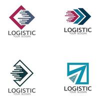 logística logo icono ilustración vector diseño distribución símbolo entrega de bienes economía finanzas