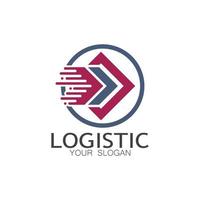 logística logo icono ilustración vector diseño distribución símbolo entrega de bienes economía finanzas