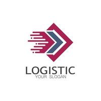 logística logo icono ilustración vector diseño distribución símbolo entrega de bienes economía finanzas