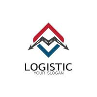 logística logo icono ilustración vector diseño distribución símbolo entrega de bienes economía finanzas