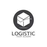 logística logo icono ilustración vector diseño distribución símbolo entrega de bienes economía finanzas