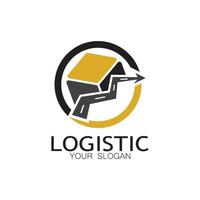 logística logo icono ilustración vector diseño distribución símbolo entrega de bienes economía finanzas