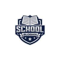escuela emblema logotipo diseño vector ilustración. logotipo de educación. logotipo de la universidad
