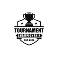 Tournament championship logo vector. Trophy logo vector