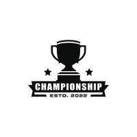 vector del logotipo del campeonato del torneo. logotipo de trofeo