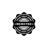 Rejected stamp seal icon vector illustration