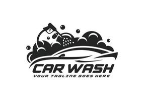 Ilustración de vector de diseño de logotipo de lavado de coches