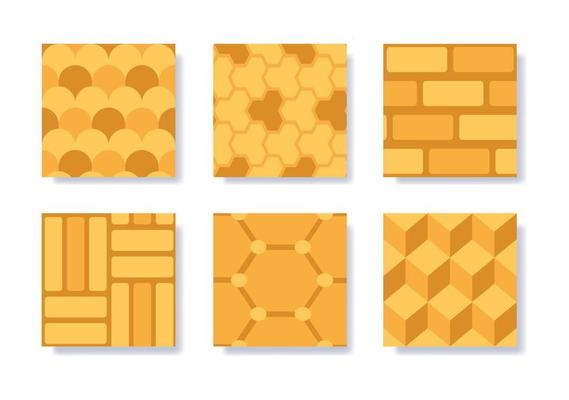 Tiles or Paving Seamless pattern of Color geometric mosaic street on Flat Cartoon Hand Drawing Template Illustration