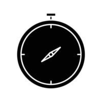 Compass glyph icon illustration. icon related to holiday. Simple design editable vector