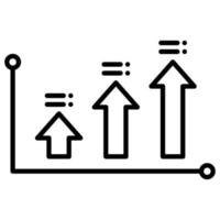 growing graph icon for computer, web and mobile app vector