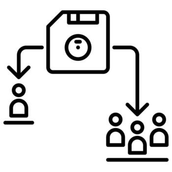 trabajo en equipo usando almacenamiento en la nube vector
