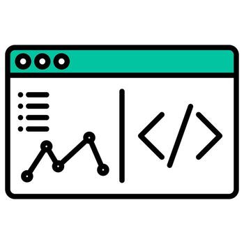 computer and laptop coding program interface vector