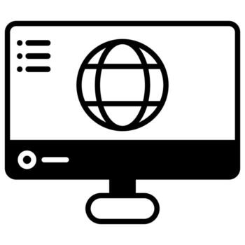 usar una computadora para internet y explorar el ciberespacio vector