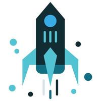 rocket launch icon for startup business symbol vector