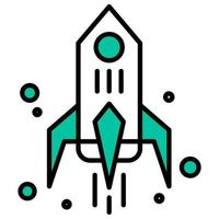 rocket launch icon for startup business symbol vector
