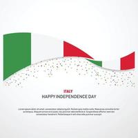 fondo de feliz día de la independencia de italia vector