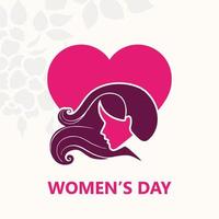 Women's day design card with creative design vector