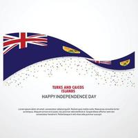 fondo feliz día de la independencia de las islas turcas y caicos vector